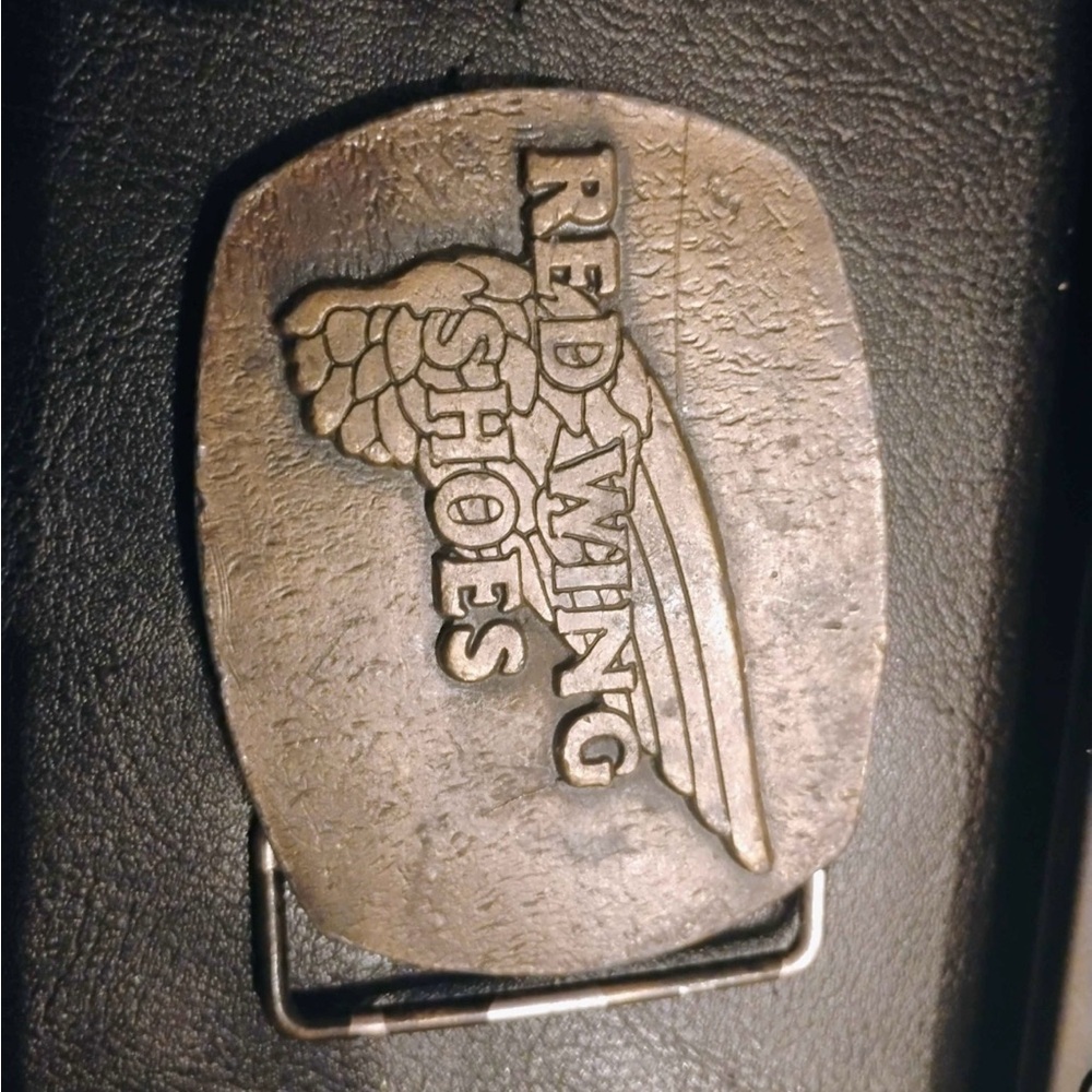 Red Wing Shoes Brass-Tone Belt Buckle with Winged Logo